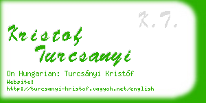 kristof turcsanyi business card