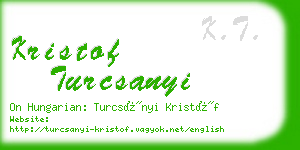 kristof turcsanyi business card